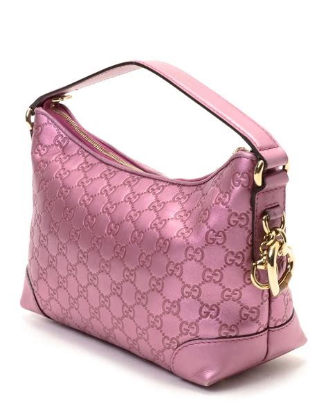 gucci pink heart bag|Gucci open top shoulder bags.